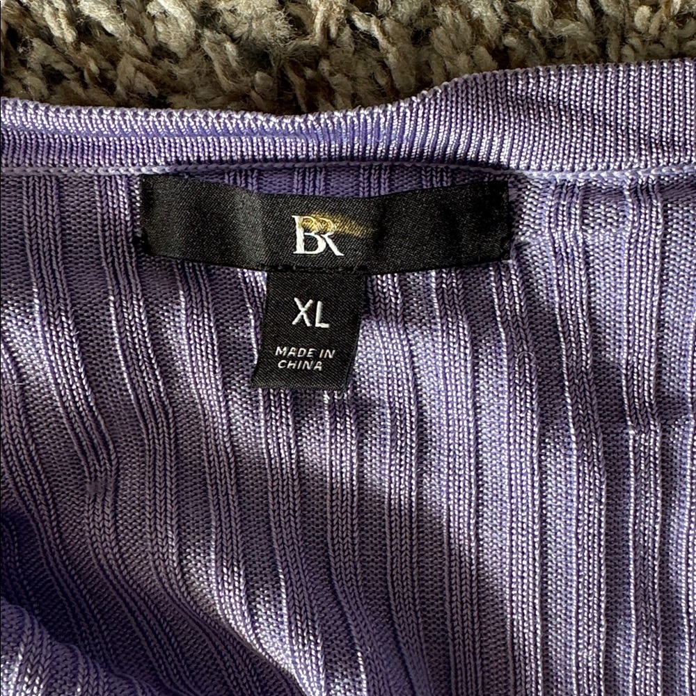 Banana Republic Lavender Ribbed Cardigan - Picture 2 of 2